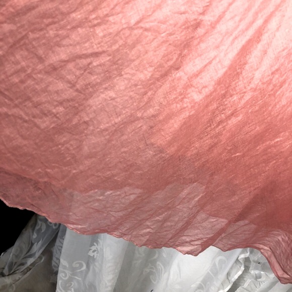 IDLE WILD size 10 100% raw Silk coral pink flare full skirt - Picture 5 of 11